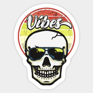 Skull Vibes Smile Sticker